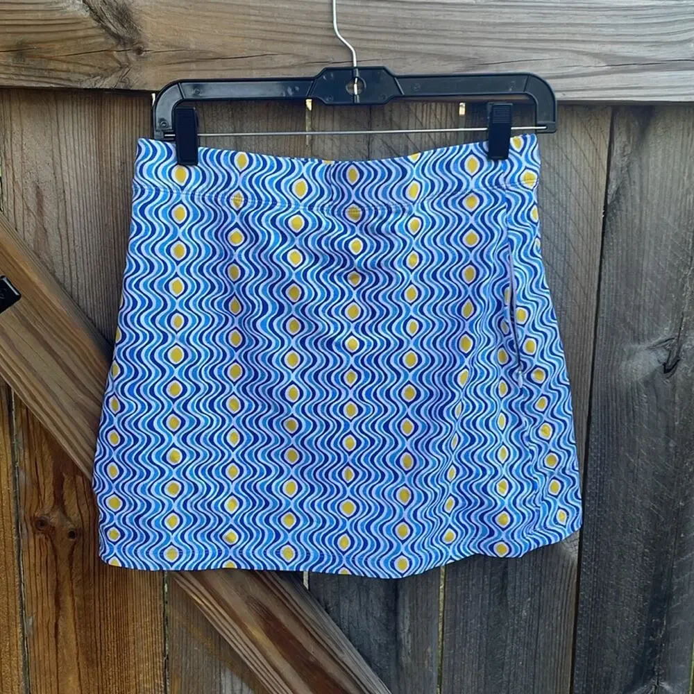 J. McLaughlin Briana Skort XS Blue Yellow - Picture 5 of 7